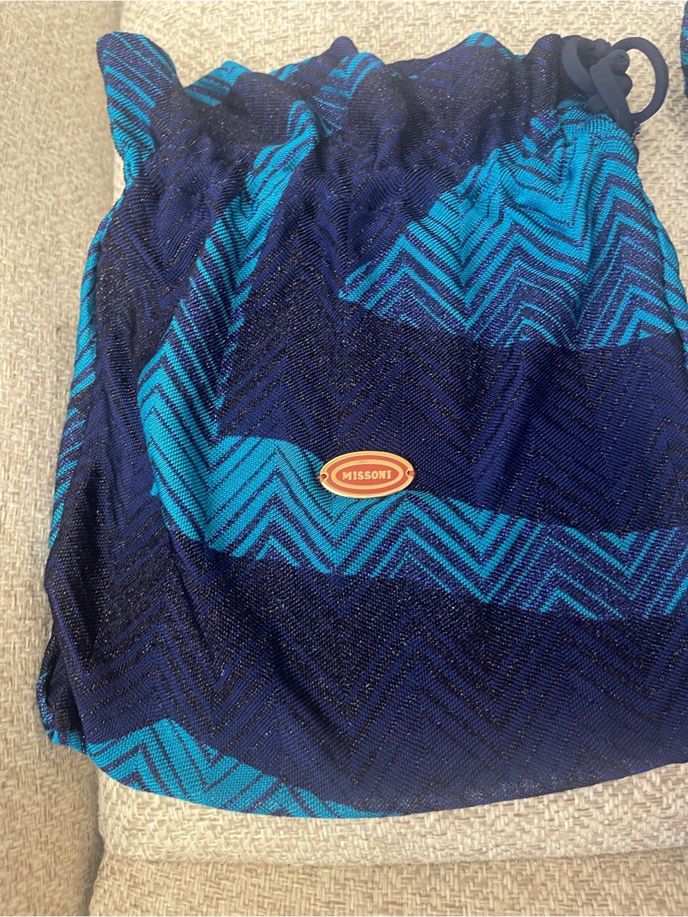 Missoni Mare Blue and Navy Chevron Two-Piece Bikini - Picture 2 of 9